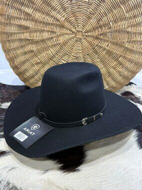 Ariat Youth Wool Black Punchy Cowboy Hat (X-Large)